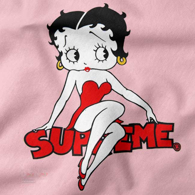 Betty Boop cartoon sweatshirt black streetwear