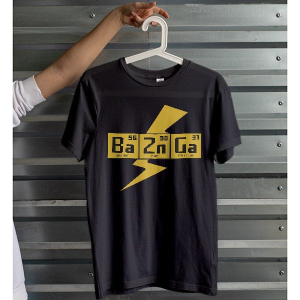 Big Bang Theory Baznga Periodic Black T-Shirt
