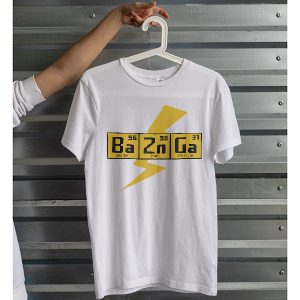 Big Bang Theory Baznga Periodic White T-Shirt