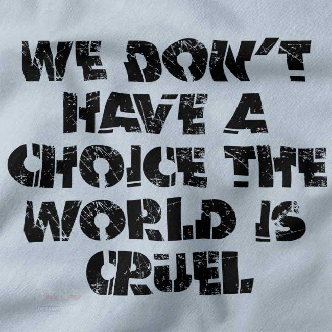 Black streetwear tee with emotional sad quote graphic”