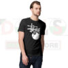 Black t-shirt with bold 8-ball streetwear graphic