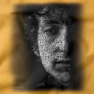 Bob Dylan typographic face vintage music tee