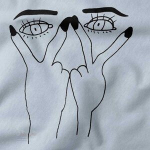 Bold ripped eye graphic tee for art and pop culture fans