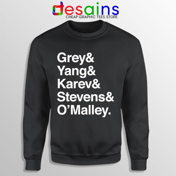 Buy Black Sweatshirt Greys Anatomy Characters TV Show