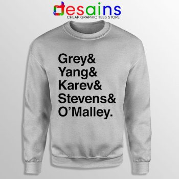 Buy Sport Grey Sweatshirt Greys Anatomy Characters TV Show