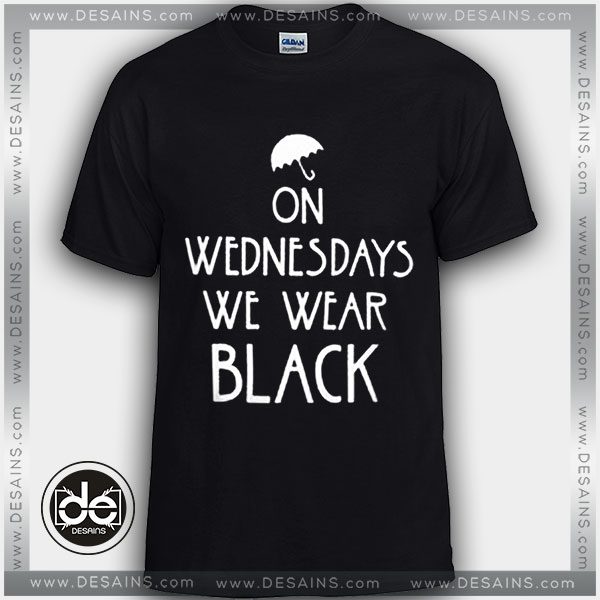 Buy Tshirt On Wednesdays We Wear Black Tshirt Womens Tshirt Mens Tees Size S-3XL