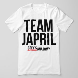 Buy Tshirt White Greys Anatomy Team Japril TV Show