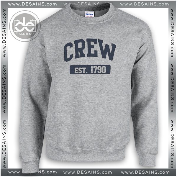 Buy Sweatshirt Crew est 1790 Sweater Womens and Sweater Mens Sport Grey