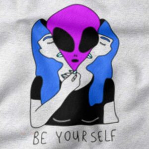 Cute alien face streetwear t-shirt