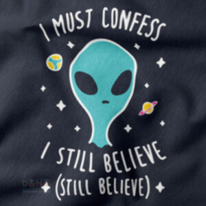 Cute sci-fi alien tee featuring humorous pop culture quote