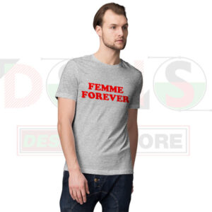 Femme Forever minimalist typography T-shirt in black