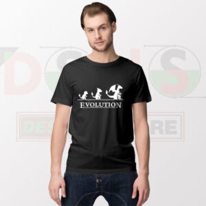Funny Charizard evolution Pokémon graphic T-shirt