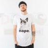Funny Grumpy Cat Nope graphic t-shirt design