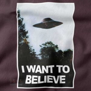 Funny UFO Alien Meme Tee in Retro Style