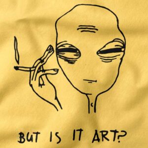 Funny alien smoking art streetwear sweatshirt