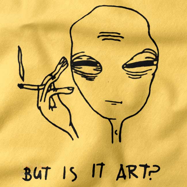 Funny alien smoking art streetwear sweatshirt