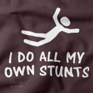 Funny cyclist stunt fail tee with bike illustration