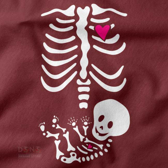 Funny pregnant skeleton graphic sweatshirt