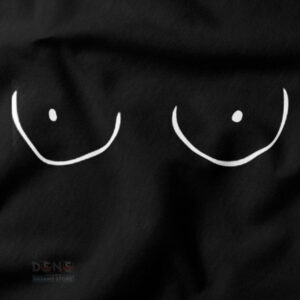 Humor graphic tee featuring simple boob illustration