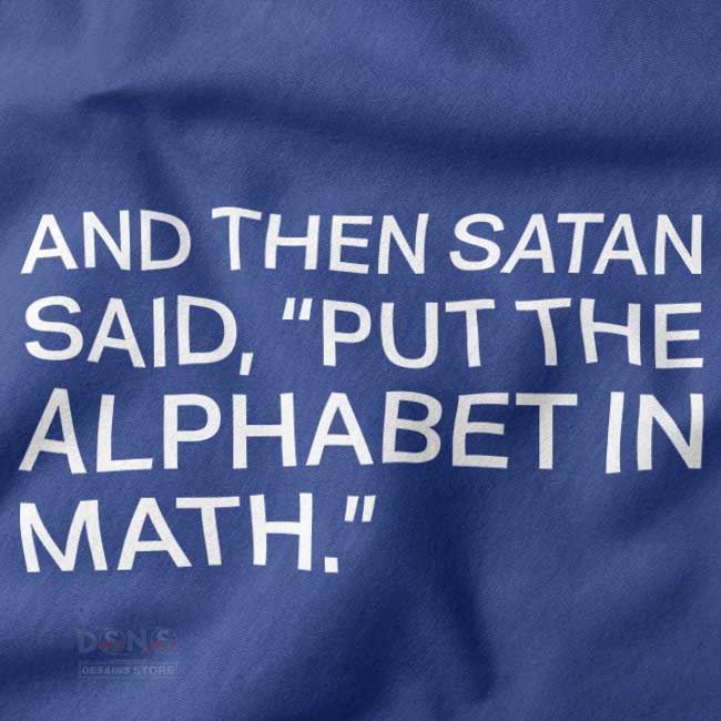 Humorous math letters joke tee in unisex streetwear style