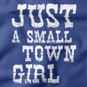 Journey-inspired Small Town Girl tee in classic rock aesthetic