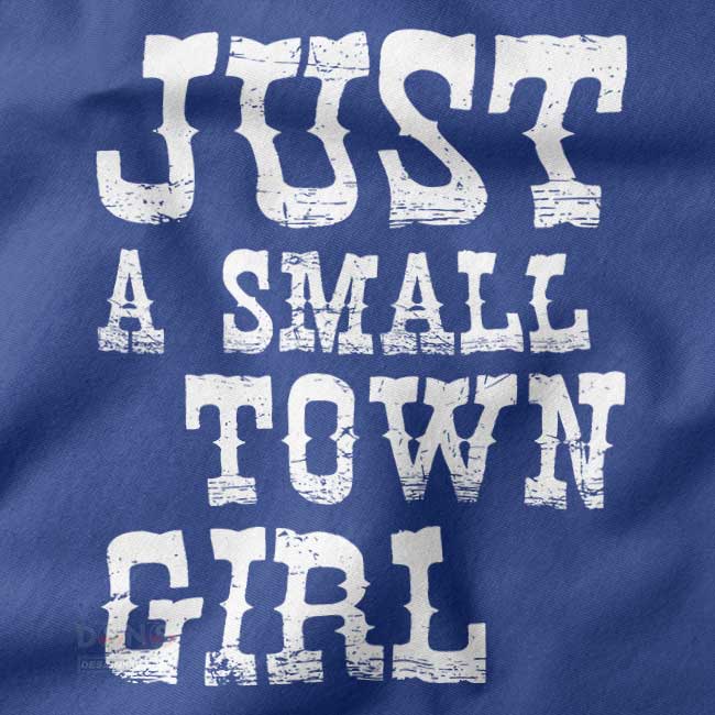 Journey-inspired Small Town Girl tee in classic rock aesthetic