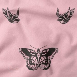 Large butterfly tattoo inspired Harry Styles shirt