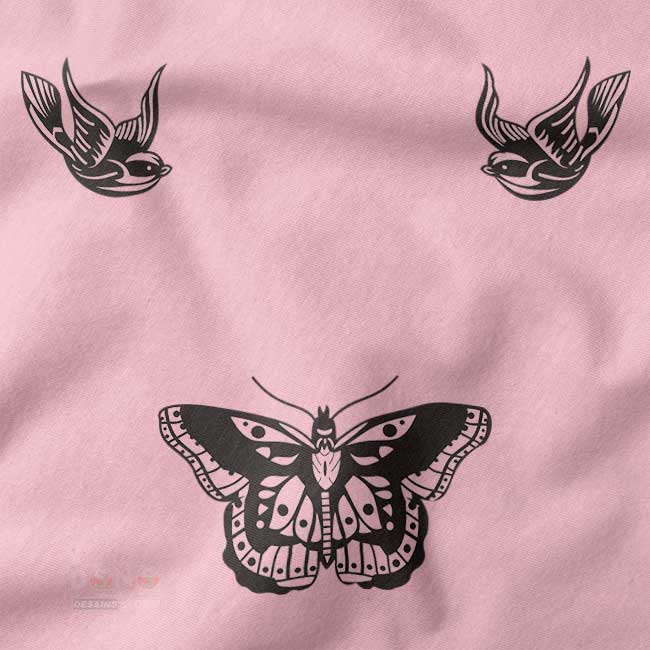 Large butterfly tattoo inspired Harry Styles shirt