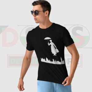 Mary Poppins parrot umbrella graphic t-shirt
