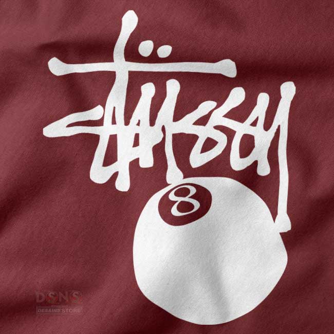 Minimal 8-ball design tee in streetwear style