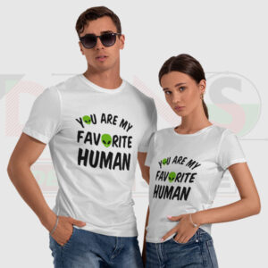 Minimalist My Favorite Human You Are quote t-shirt in unisex style