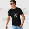Nightwing blue wing superhero logo t-shirt graphic