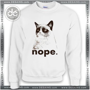 Buy Sweatshirt Nope Cat Sweater Womens and Sweater Mens