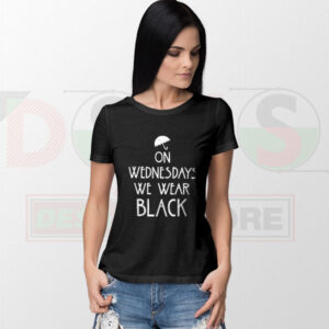 On Wednesdays We Wear Black aesthetic graphic tshirt