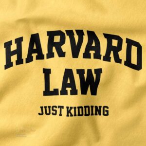 Parody college Harvard Law sweatshirt cozy style