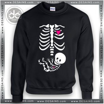 Buy Sweatshirt Pregnant Skeleton Maternity Halloween Sweater Womens Sweater Mens