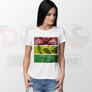 Rasta Girl colorful reggae art graphic t-shirt design