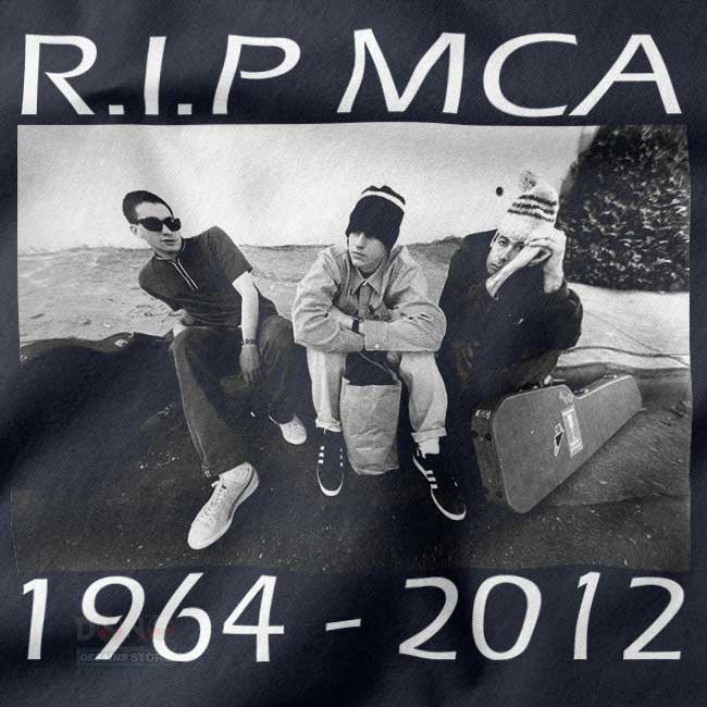 Retro rap legend tribute tee in bold black-and-white design