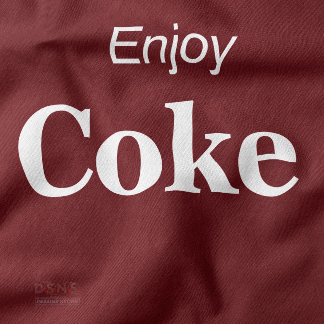 Retro soda style Enjoy Coke parody meme tee