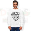 Sleeping with Sirens logo sweatshirt black graphic front view