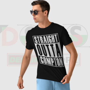 Straight Outta Compton black and white graphic T-shirt streetwear