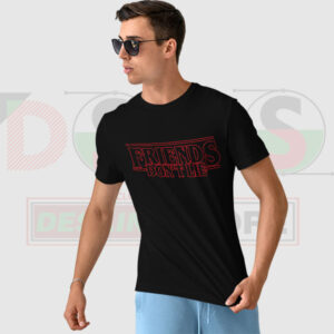 Stranger Things Friends Don’t Lie Graphic Tee – Iconic Quote Shirt