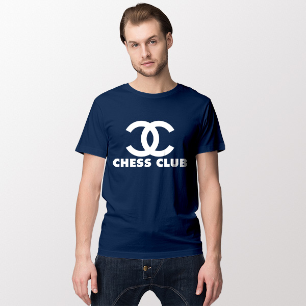 Tshirt Navy Chess Club Chanel Size S-3XL