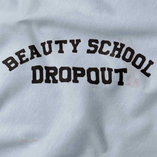 Vintage movie-inspired Beauty School Drop Out tee