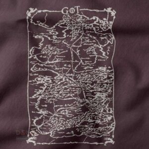 Westeros fantasy map tee inspired by HBO Game of Thrones series