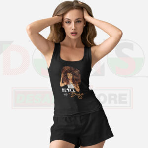 black and boujee graphic tank top streetwear style