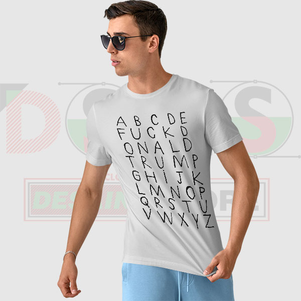 ABCDE anti Trump graphic t-shirt streetwear style