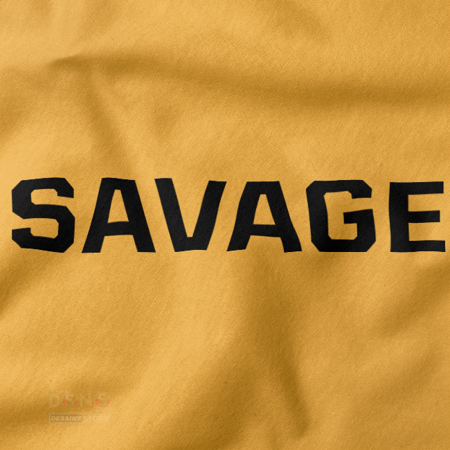Bold savage quote t-shirt casual outfit