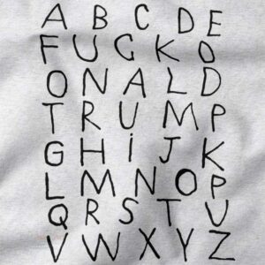 Bold statement political graphic tee ABCDE design