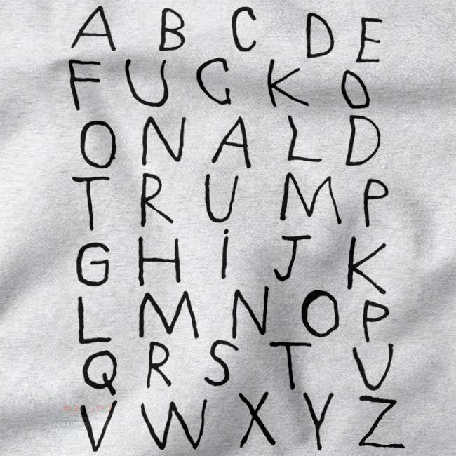 Bold statement political graphic tee ABCDE design